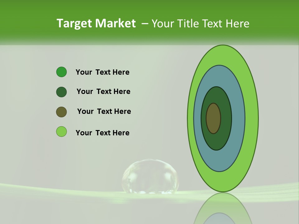 A Drop Of Water Sitting On Top Of A Green Leaf PowerPoint Template