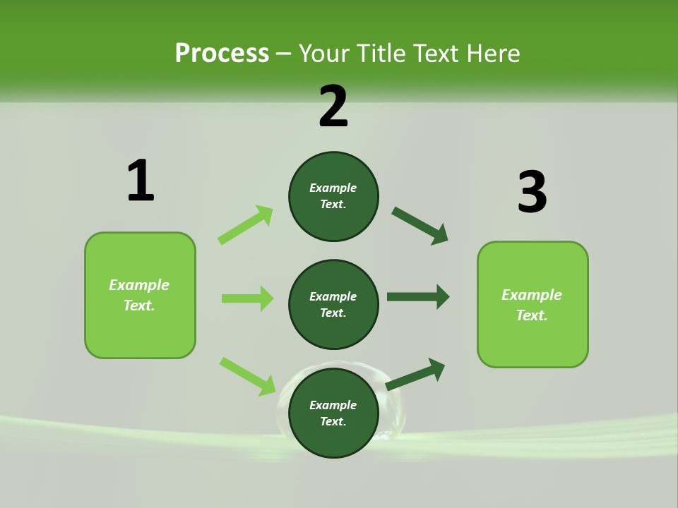 A Drop Of Water Sitting On Top Of A Green Leaf PowerPoint Template