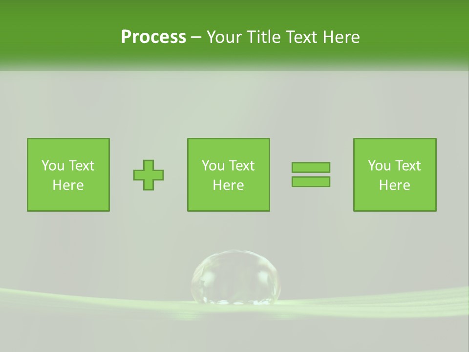 A Drop Of Water Sitting On Top Of A Green Leaf PowerPoint Template