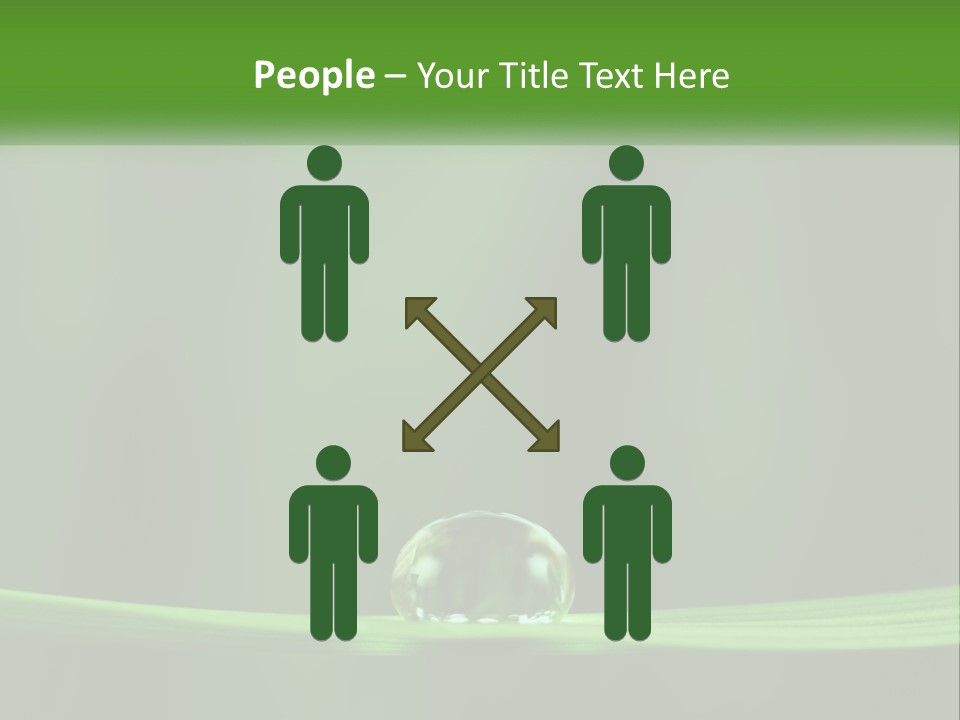 A Drop Of Water Sitting On Top Of A Green Leaf PowerPoint Template