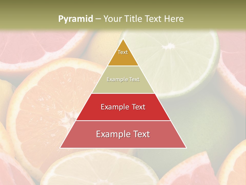 A Group Of Citrus Fruits With A Green Background PowerPoint Template