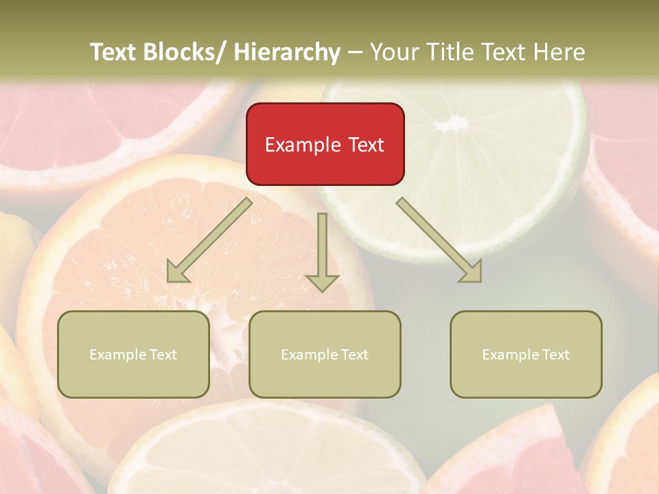 A Group Of Citrus Fruits With A Green Background PowerPoint Template