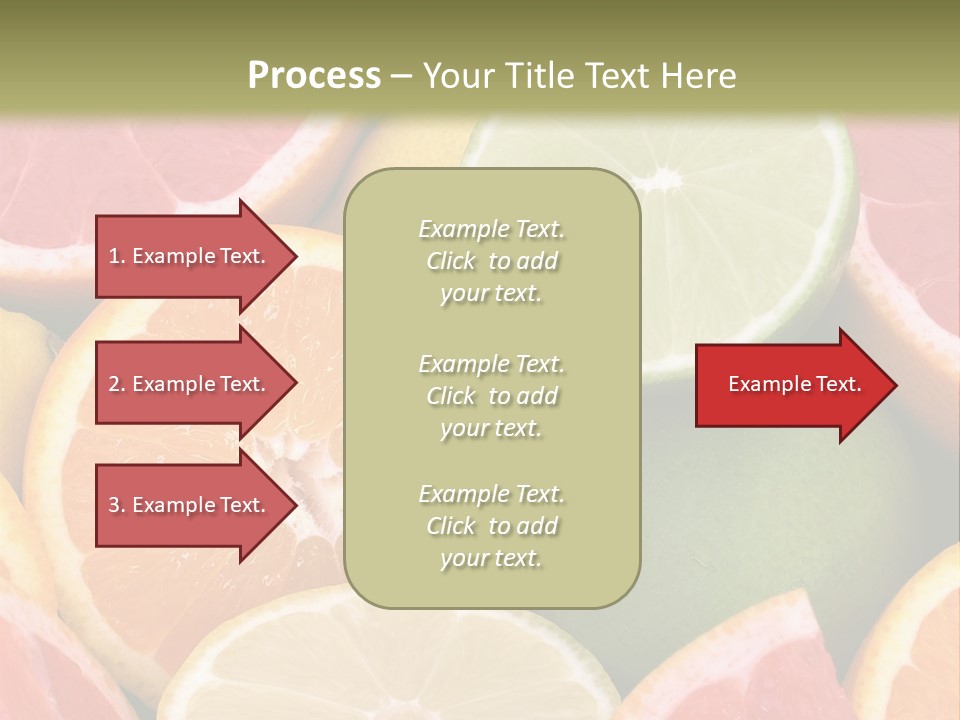 A Group Of Citrus Fruits With A Green Background PowerPoint Template