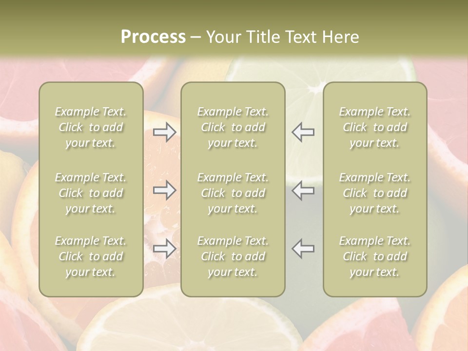 A Group Of Citrus Fruits With A Green Background PowerPoint Template
