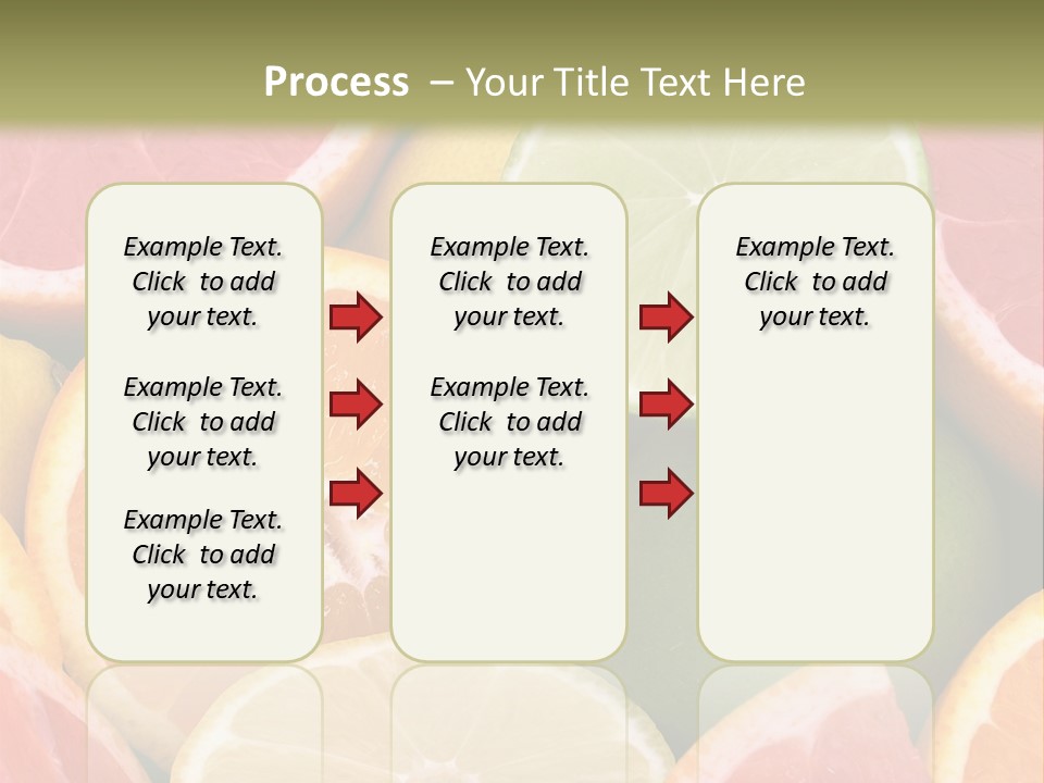 A Group Of Citrus Fruits With A Green Background PowerPoint Template