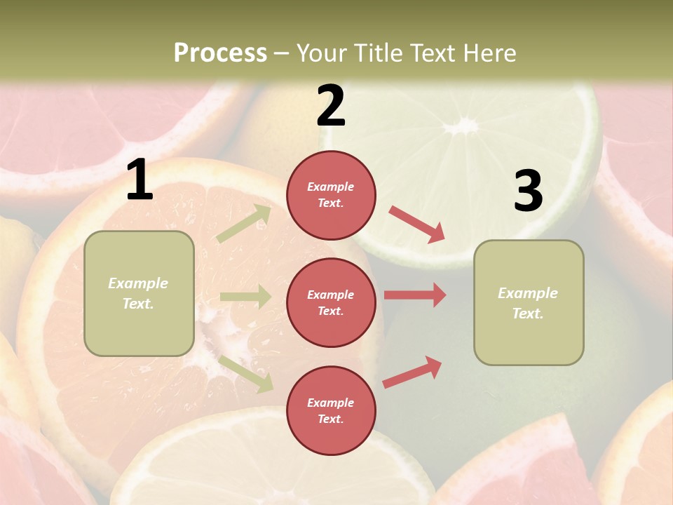 A Group Of Citrus Fruits With A Green Background PowerPoint Template