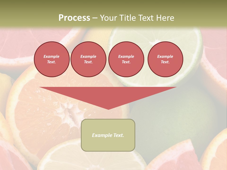 A Group Of Citrus Fruits With A Green Background PowerPoint Template