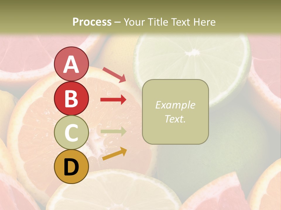 A Group Of Citrus Fruits With A Green Background PowerPoint Template