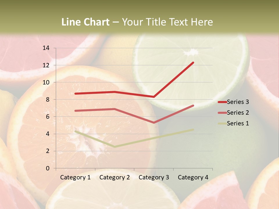 A Group Of Citrus Fruits With A Green Background PowerPoint Template