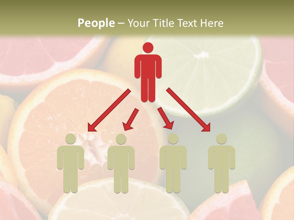 A Group Of Citrus Fruits With A Green Background PowerPoint Template