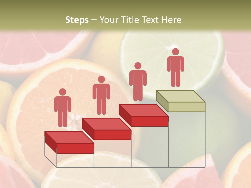 A Group Of Citrus Fruits With A Green Background PowerPoint Template