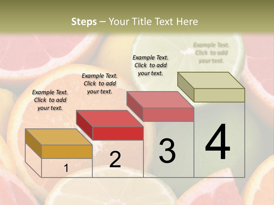 A Group Of Citrus Fruits With A Green Background PowerPoint Template