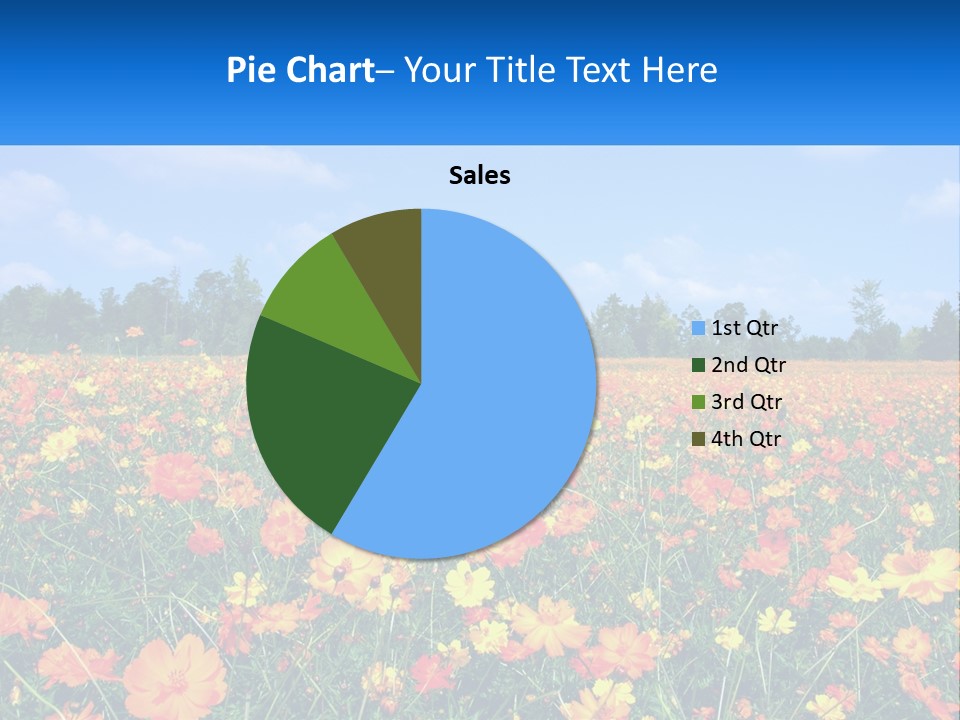 A Field Full Of Yellow And Orange Flowers PowerPoint Template