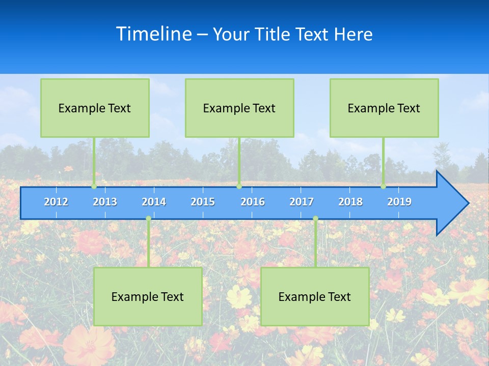 A Field Full Of Yellow And Orange Flowers PowerPoint Template
