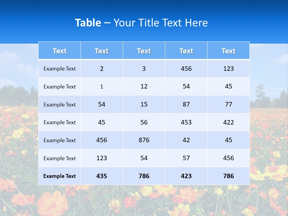 A Field Full Of Yellow And Orange Flowers PowerPoint Template