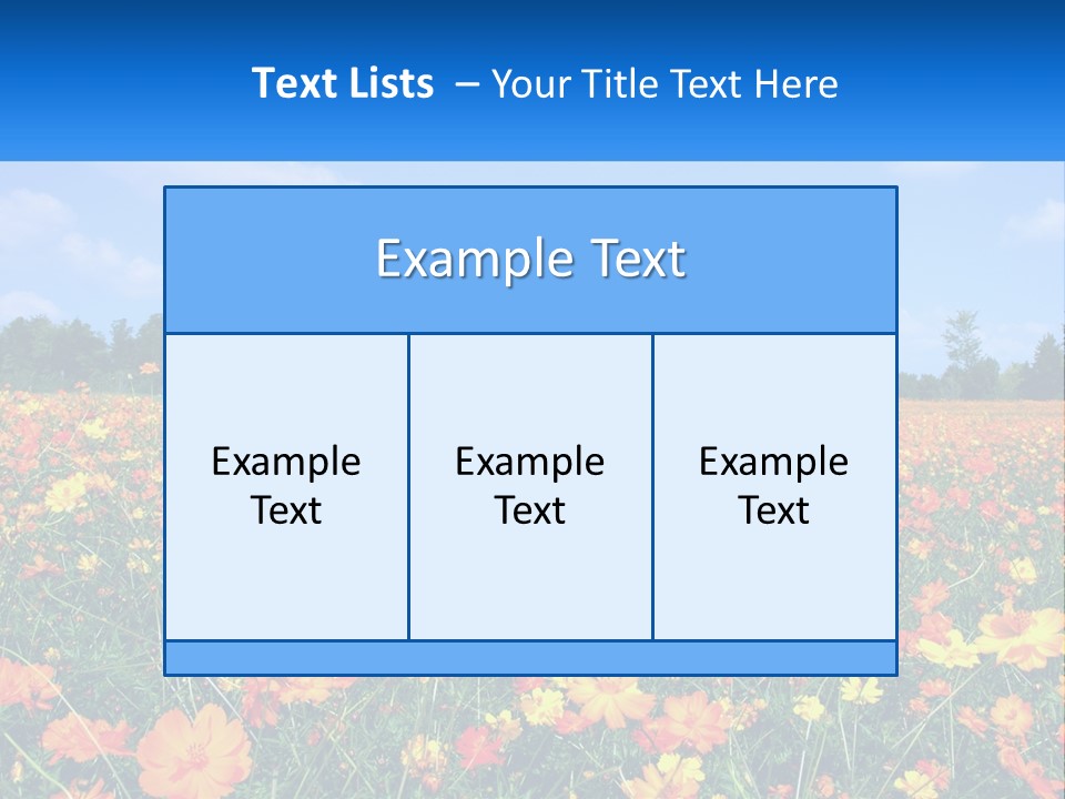 A Field Full Of Yellow And Orange Flowers PowerPoint Template