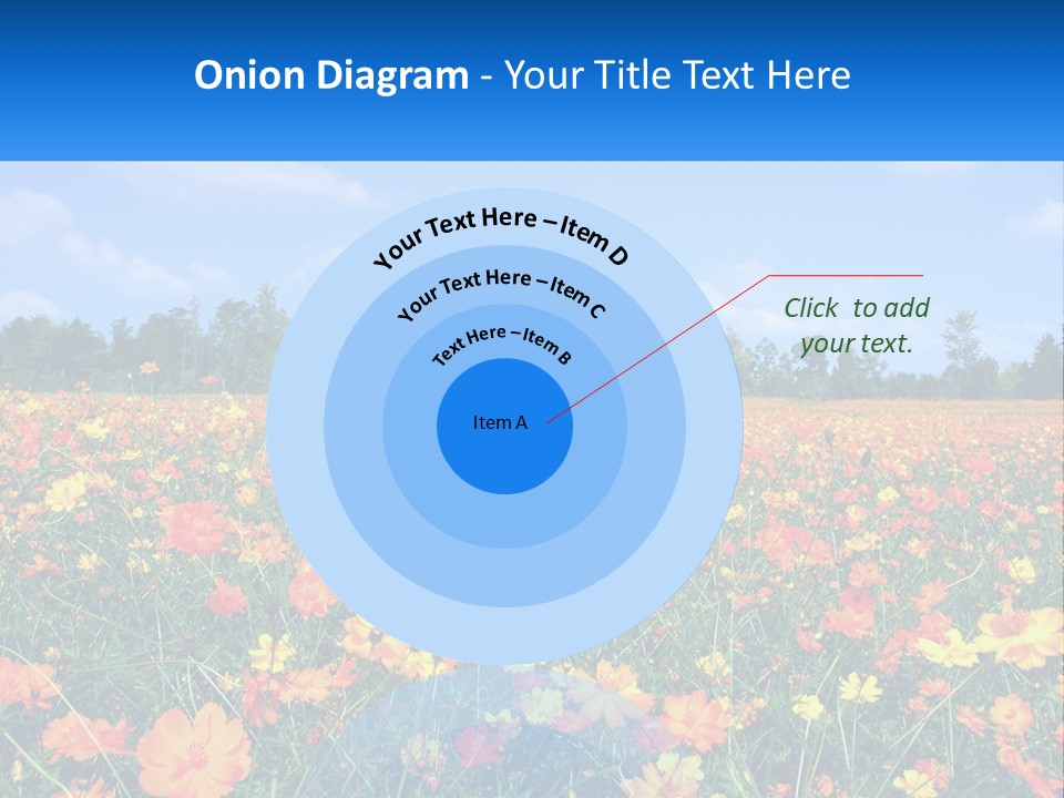 A Field Full Of Yellow And Orange Flowers PowerPoint Template