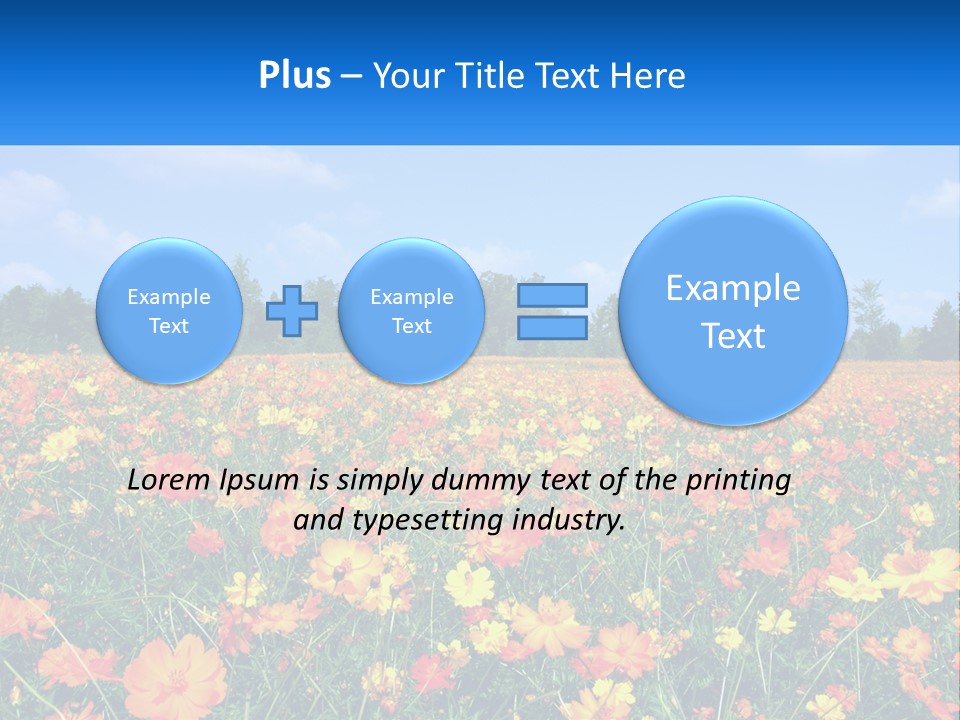A Field Full Of Yellow And Orange Flowers PowerPoint Template