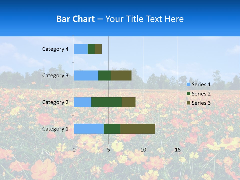 A Field Full Of Yellow And Orange Flowers PowerPoint Template