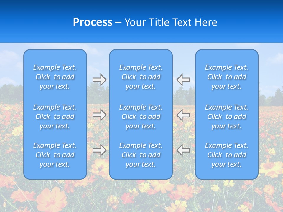 A Field Full Of Yellow And Orange Flowers PowerPoint Template