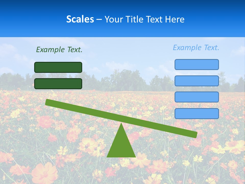 A Field Full Of Yellow And Orange Flowers PowerPoint Template
