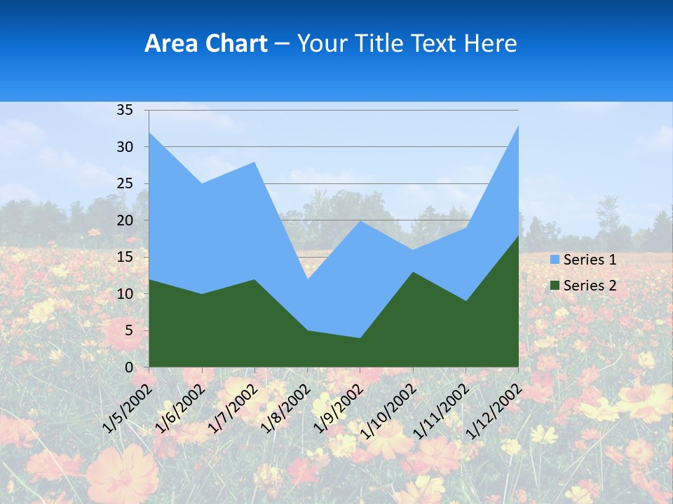 A Field Full Of Yellow And Orange Flowers PowerPoint Template