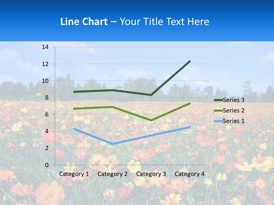 A Field Full Of Yellow And Orange Flowers PowerPoint Template