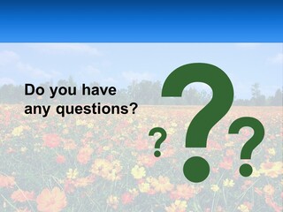 A Field Full Of Yellow And Orange Flowers PowerPoint Template