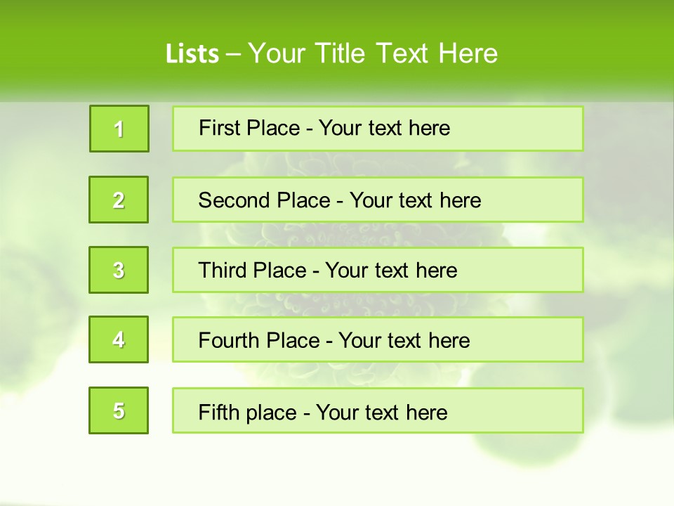 A Green Flower Powerpoint Presentation Template PowerPoint Template