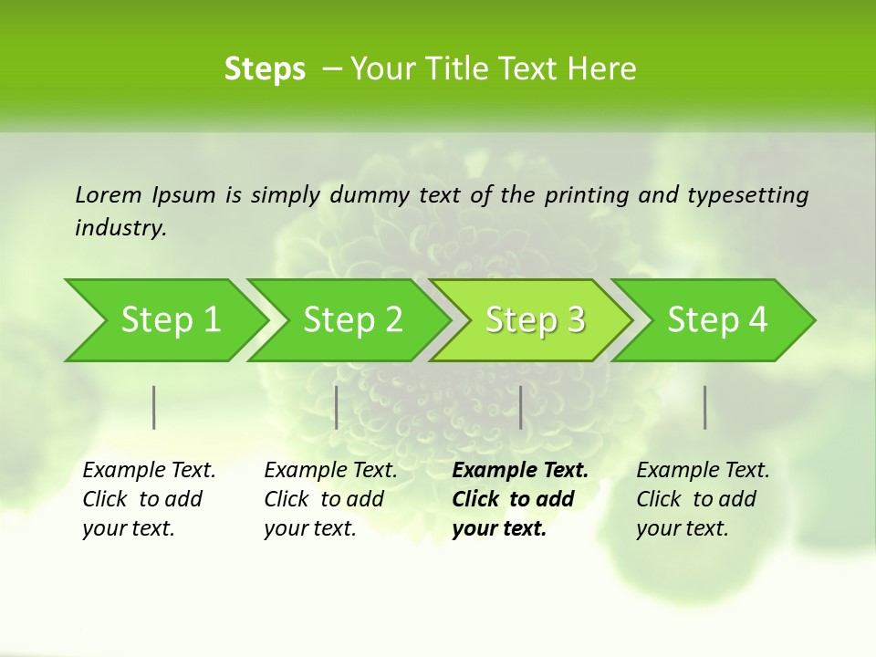 A Green Flower Powerpoint Presentation Template PowerPoint Template