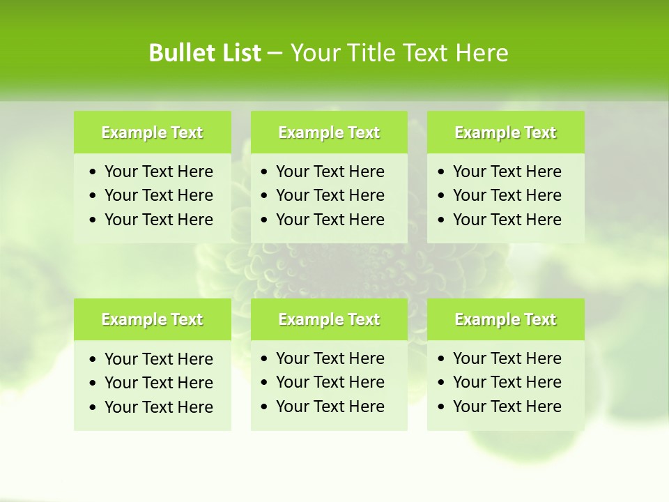 A Green Flower Powerpoint Presentation Template PowerPoint Template