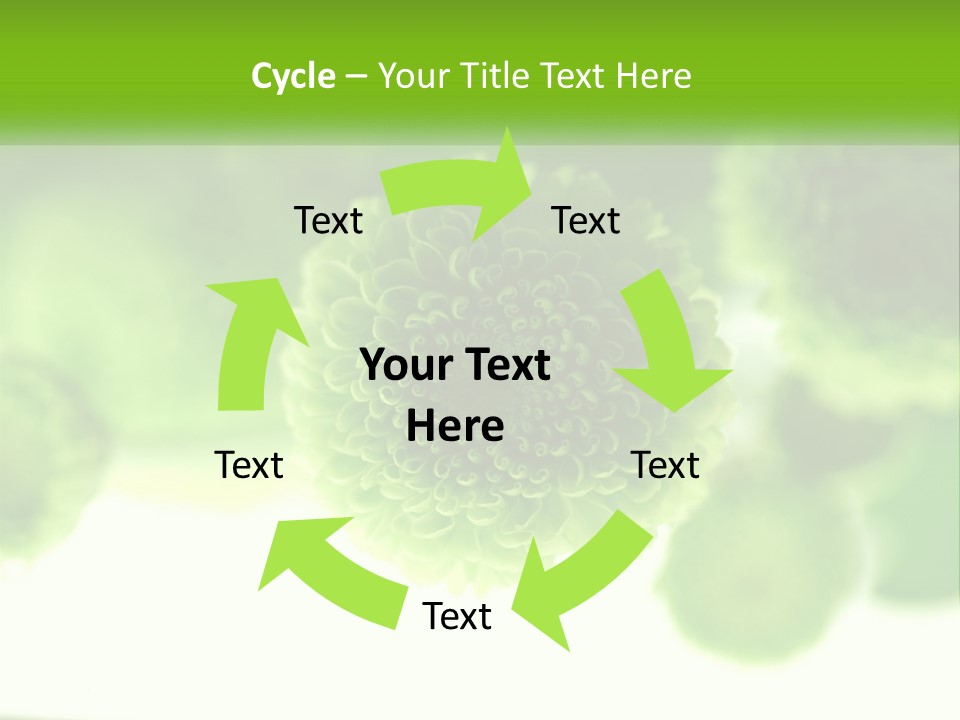 A Green Flower Powerpoint Presentation Template PowerPoint Template