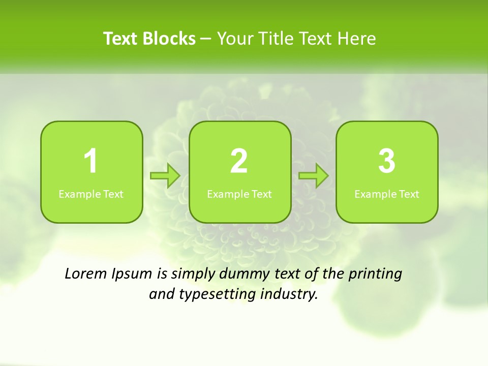 A Green Flower Powerpoint Presentation Template PowerPoint Template