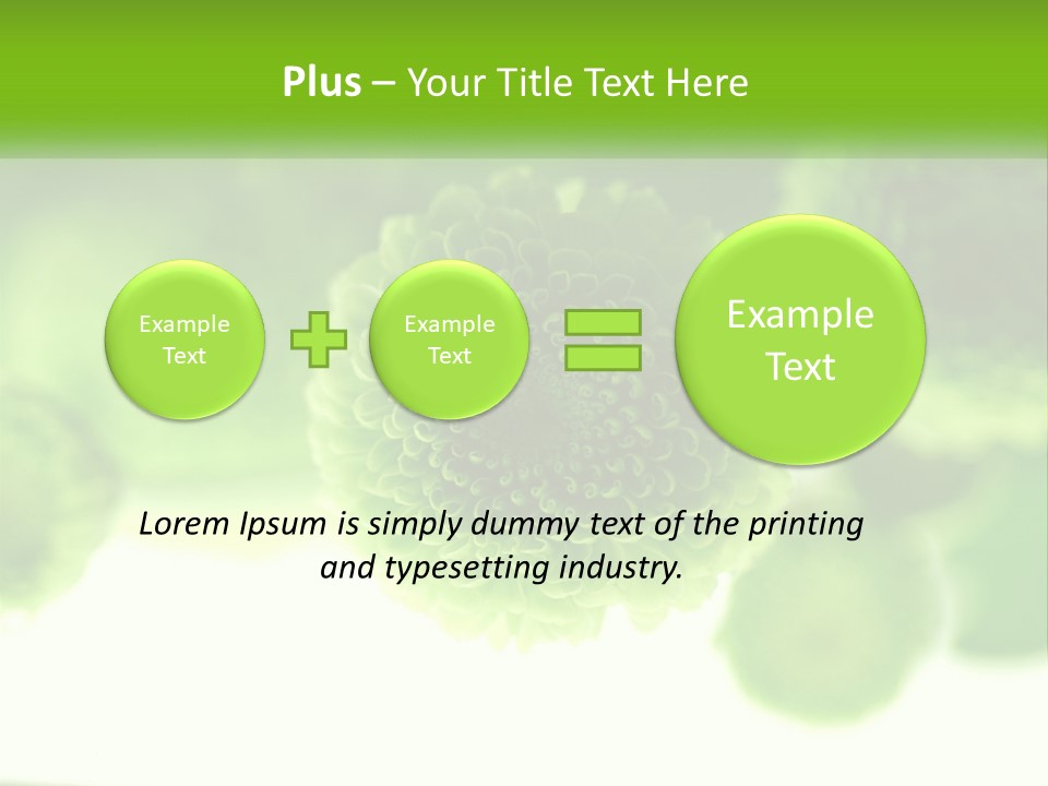 A Green Flower Powerpoint Presentation Template PowerPoint Template