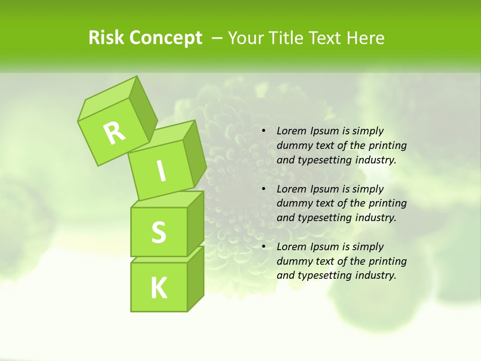 A Green Flower Powerpoint Presentation Template PowerPoint Template