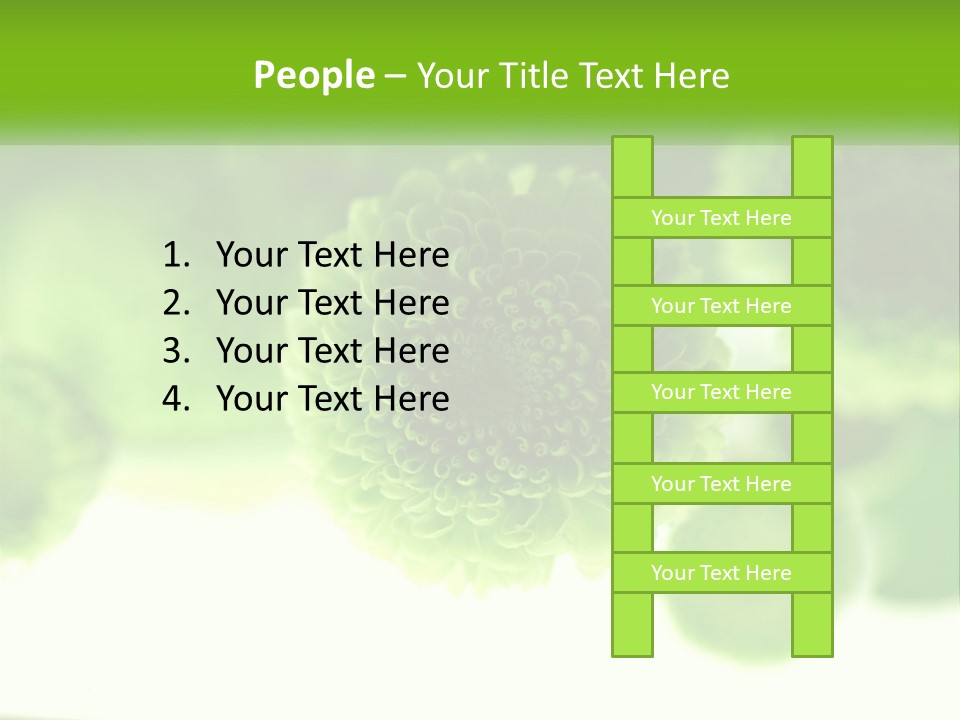 A Green Flower Powerpoint Presentation Template PowerPoint Template