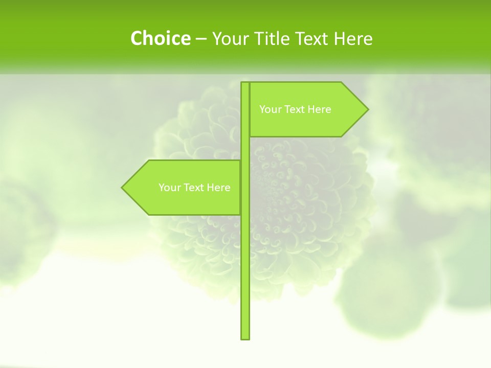 A Green Flower Powerpoint Presentation Template PowerPoint Template