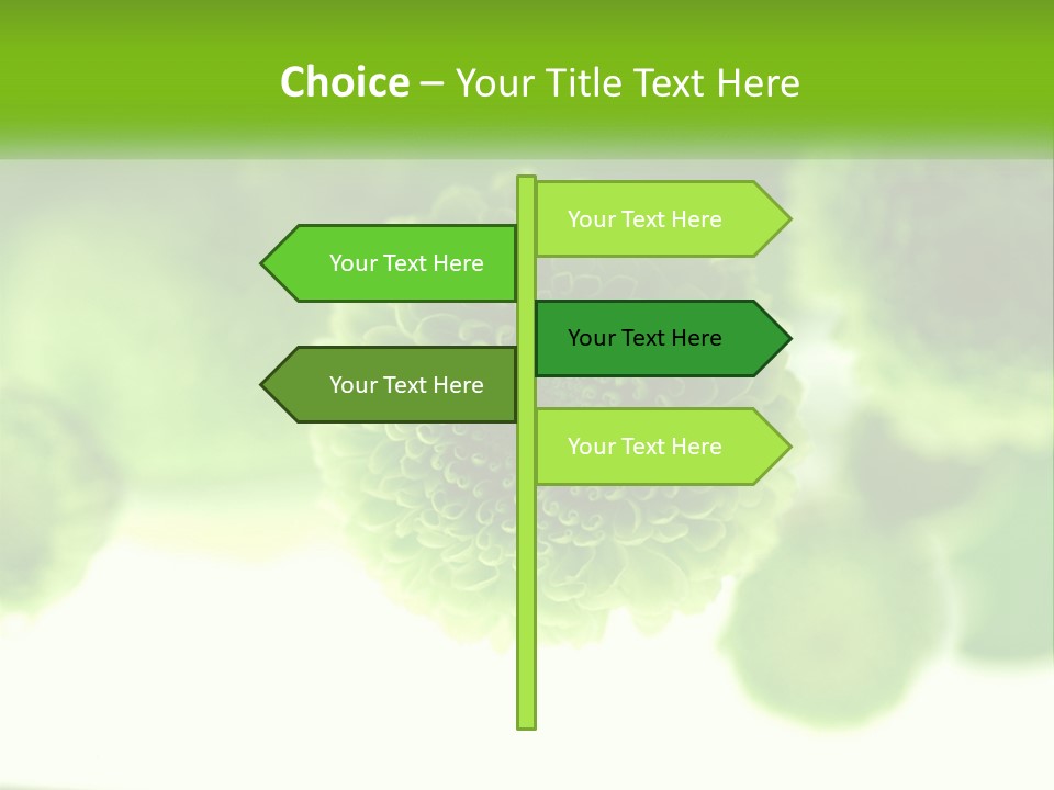 A Green Flower Powerpoint Presentation Template PowerPoint Template