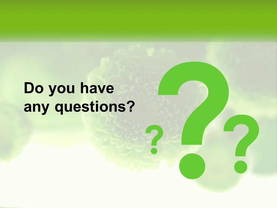 A Green Flower Powerpoint Presentation Template PowerPoint Template