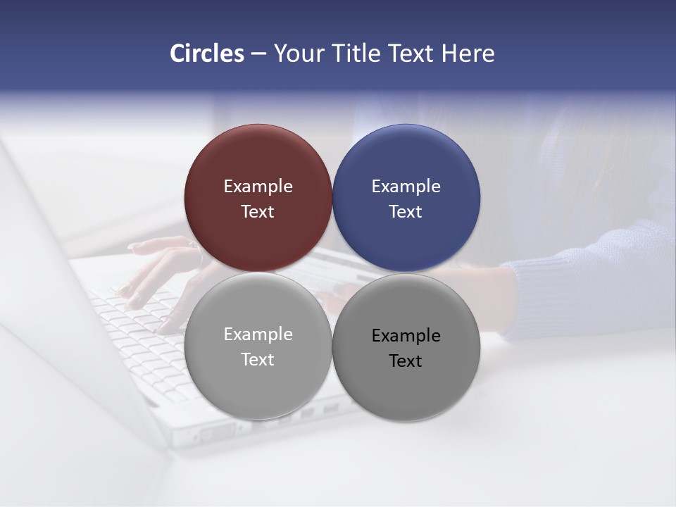 A Woman Holding A Credit Card While Using A Laptop PowerPoint Template