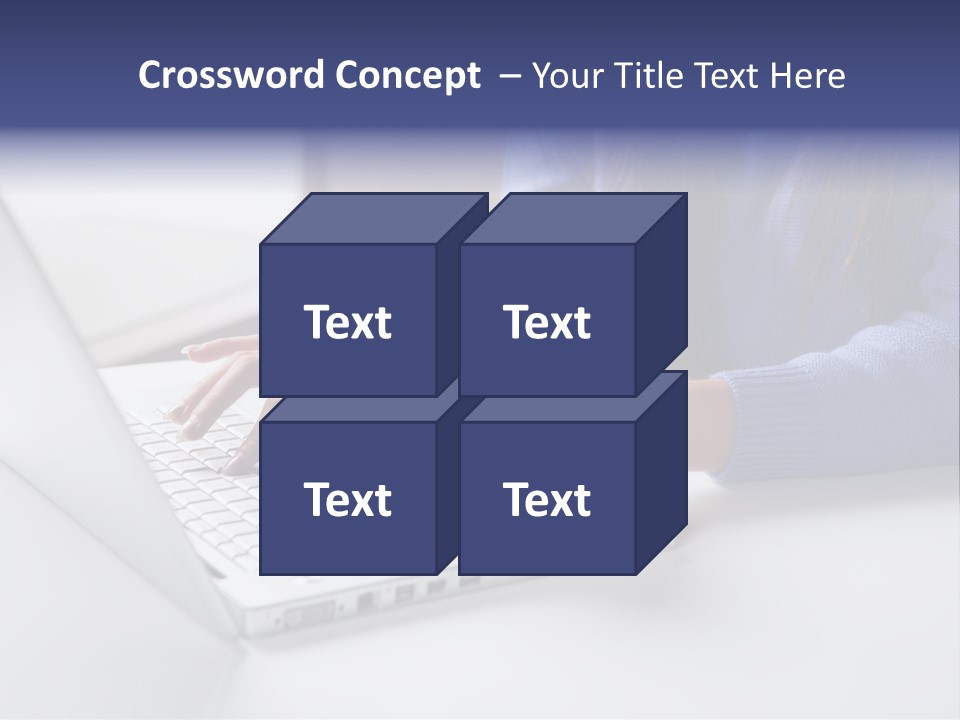 A Woman Holding A Credit Card While Using A Laptop PowerPoint Template