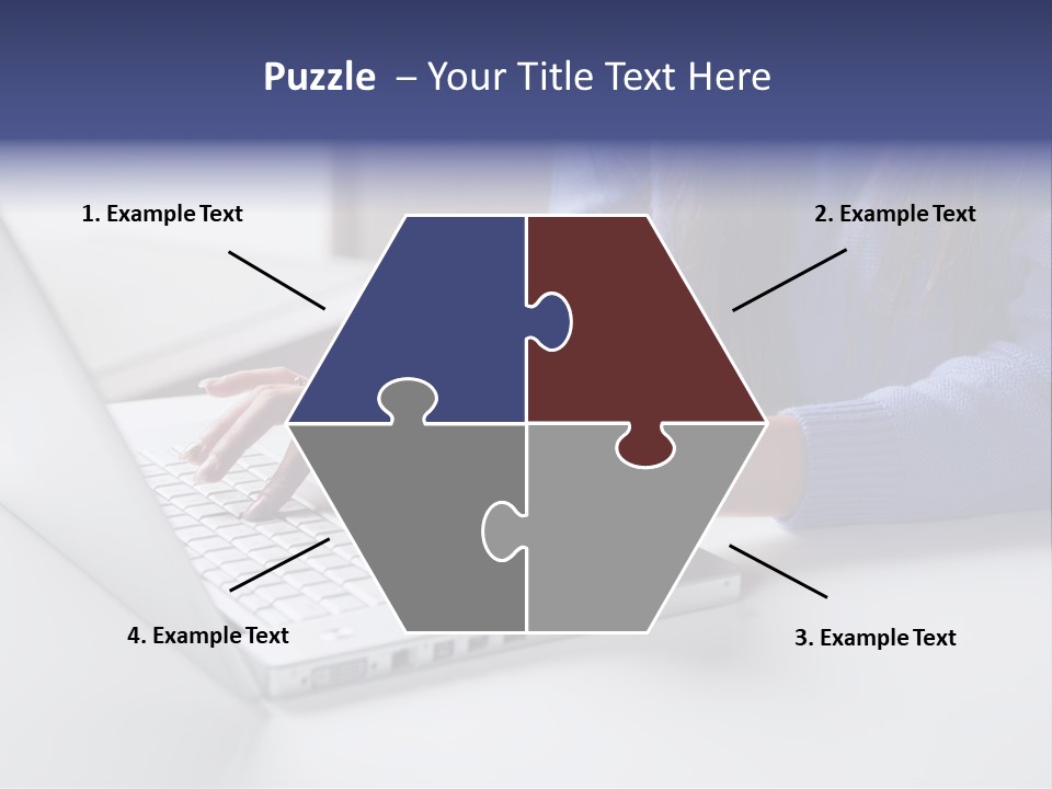 A Woman Holding A Credit Card While Using A Laptop PowerPoint Template