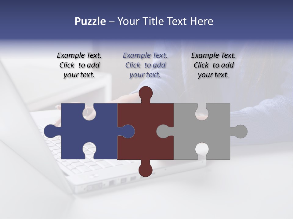 A Woman Holding A Credit Card While Using A Laptop PowerPoint Template