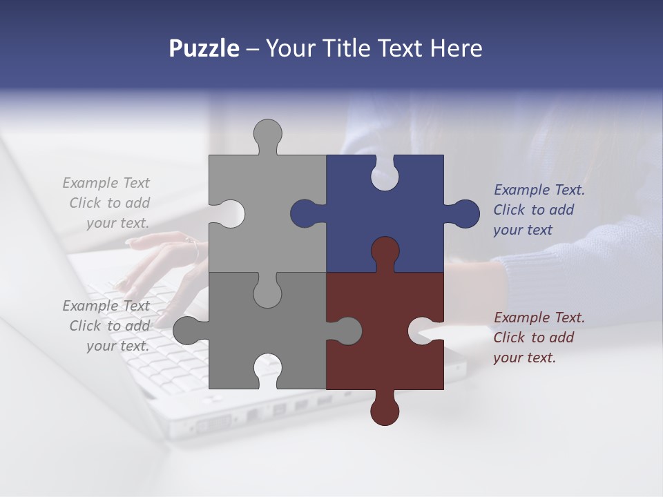 A Woman Holding A Credit Card While Using A Laptop PowerPoint Template