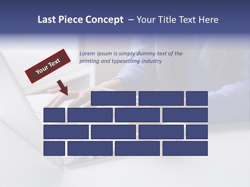 A Woman Holding A Credit Card While Using A Laptop PowerPoint Template