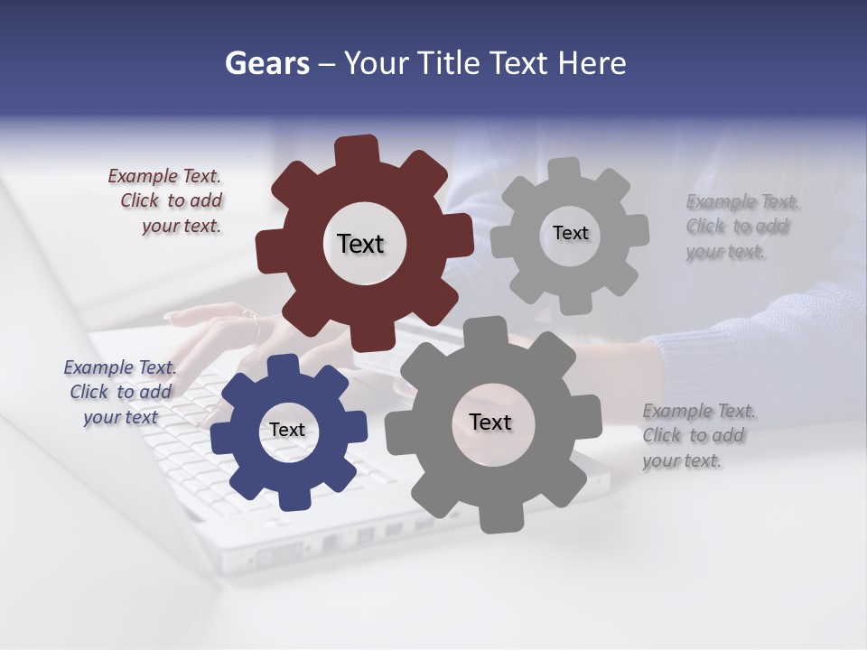 A Woman Holding A Credit Card While Using A Laptop PowerPoint Template