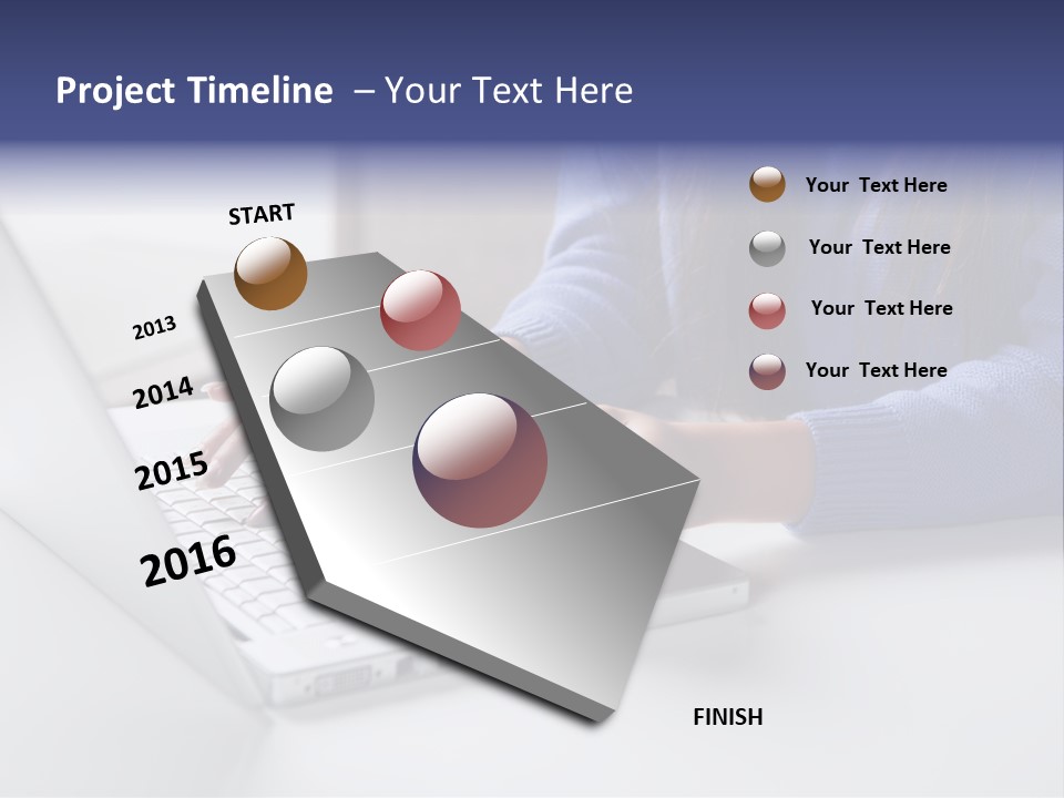 A Woman Holding A Credit Card While Using A Laptop PowerPoint Template