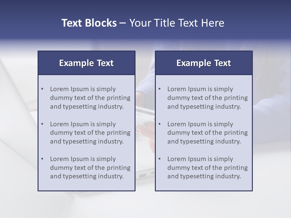 A Woman Holding A Credit Card While Using A Laptop PowerPoint Template