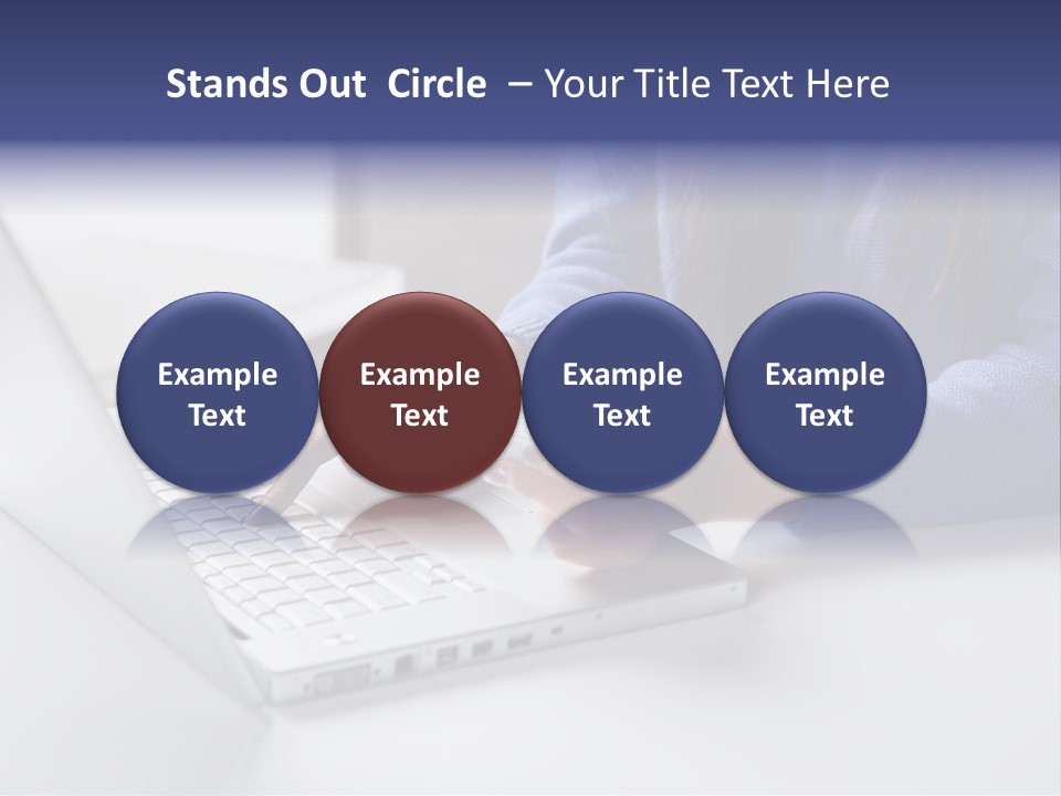 A Woman Holding A Credit Card While Using A Laptop PowerPoint Template