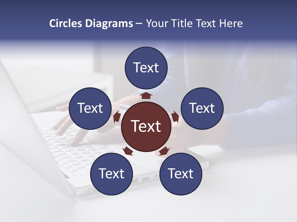 A Woman Holding A Credit Card While Using A Laptop PowerPoint Template